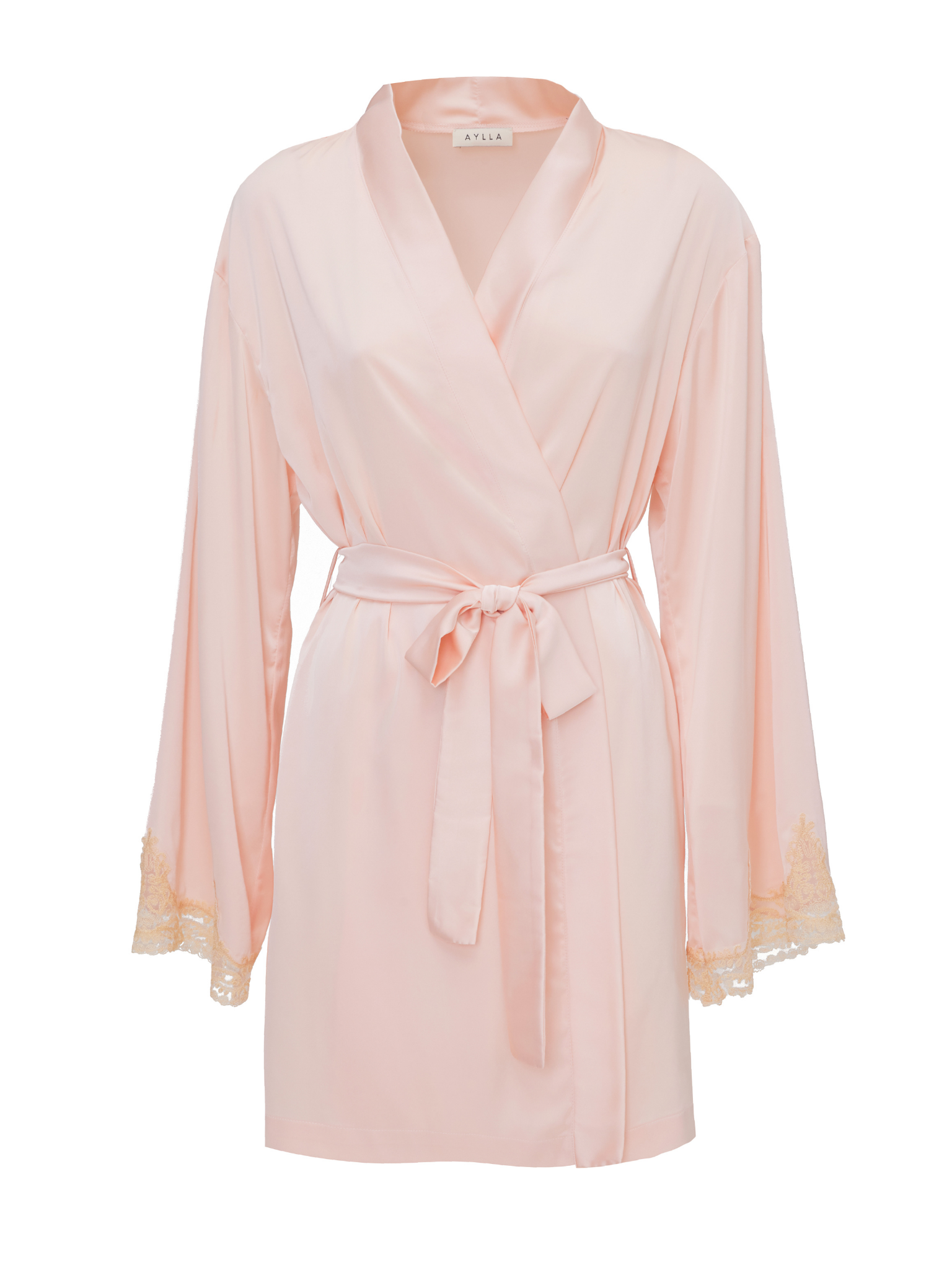 Melanie Pink Lace Robe - Short