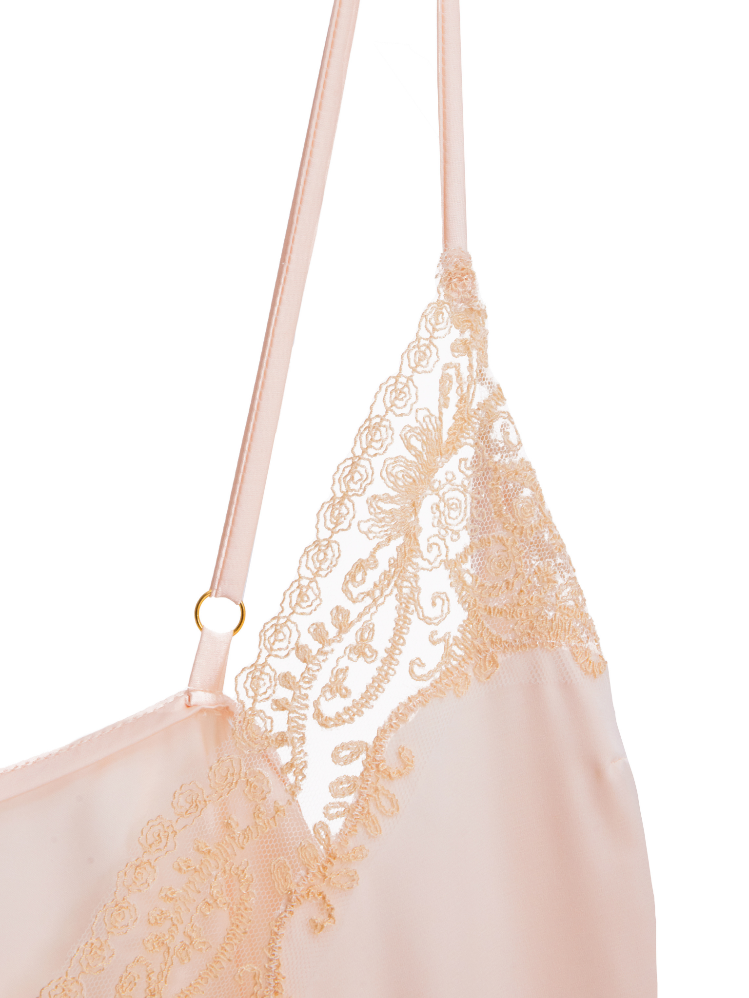 Melanie Pink Lace Slip - Short