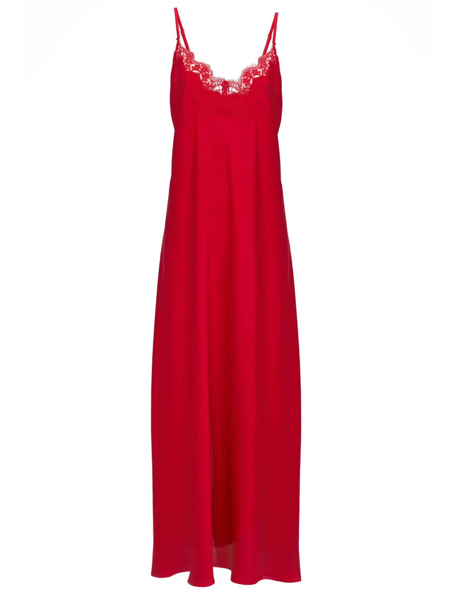 Estelle Red Lace Slip - Long