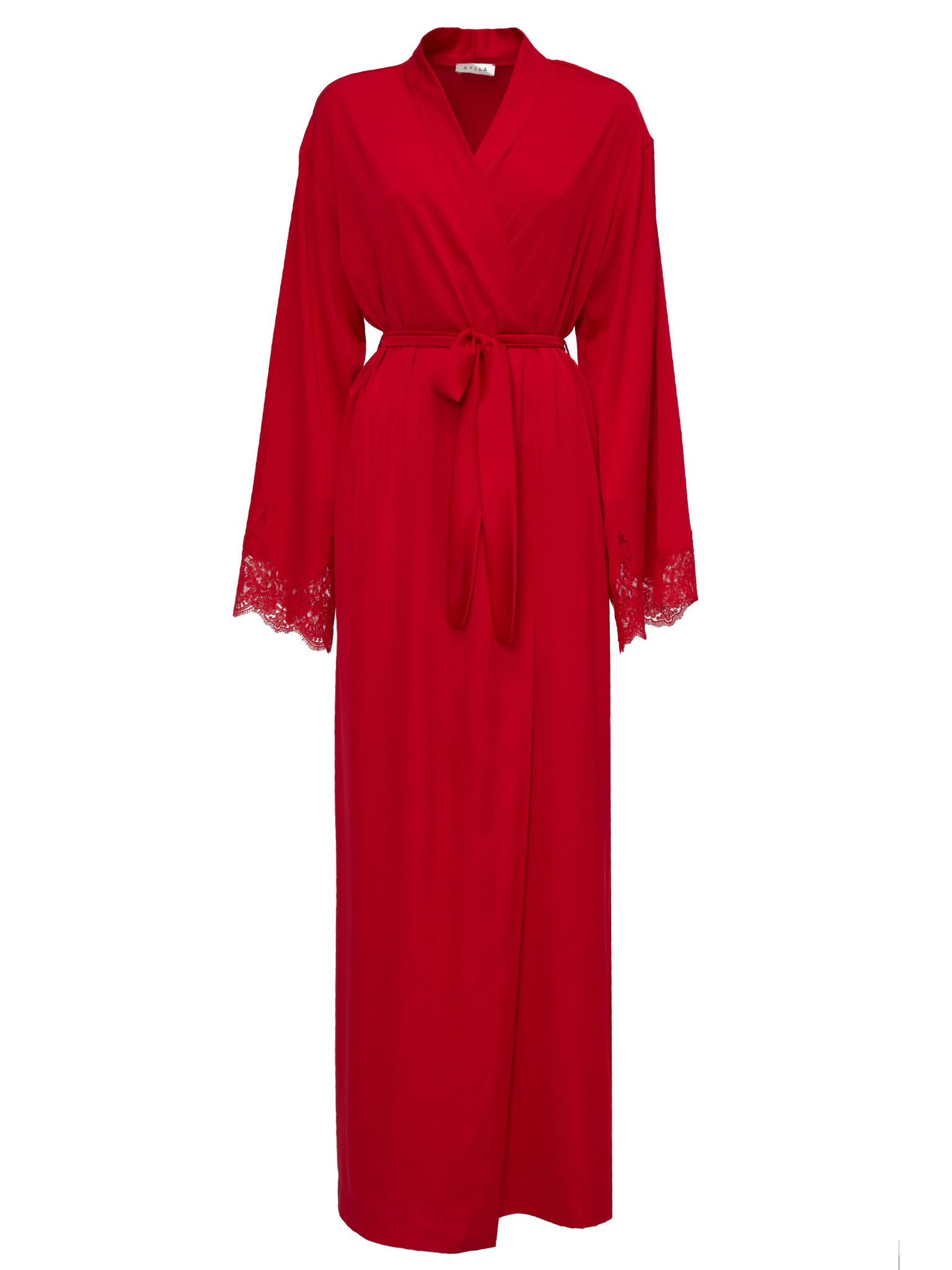 Estelle Red Lace Robe - Long