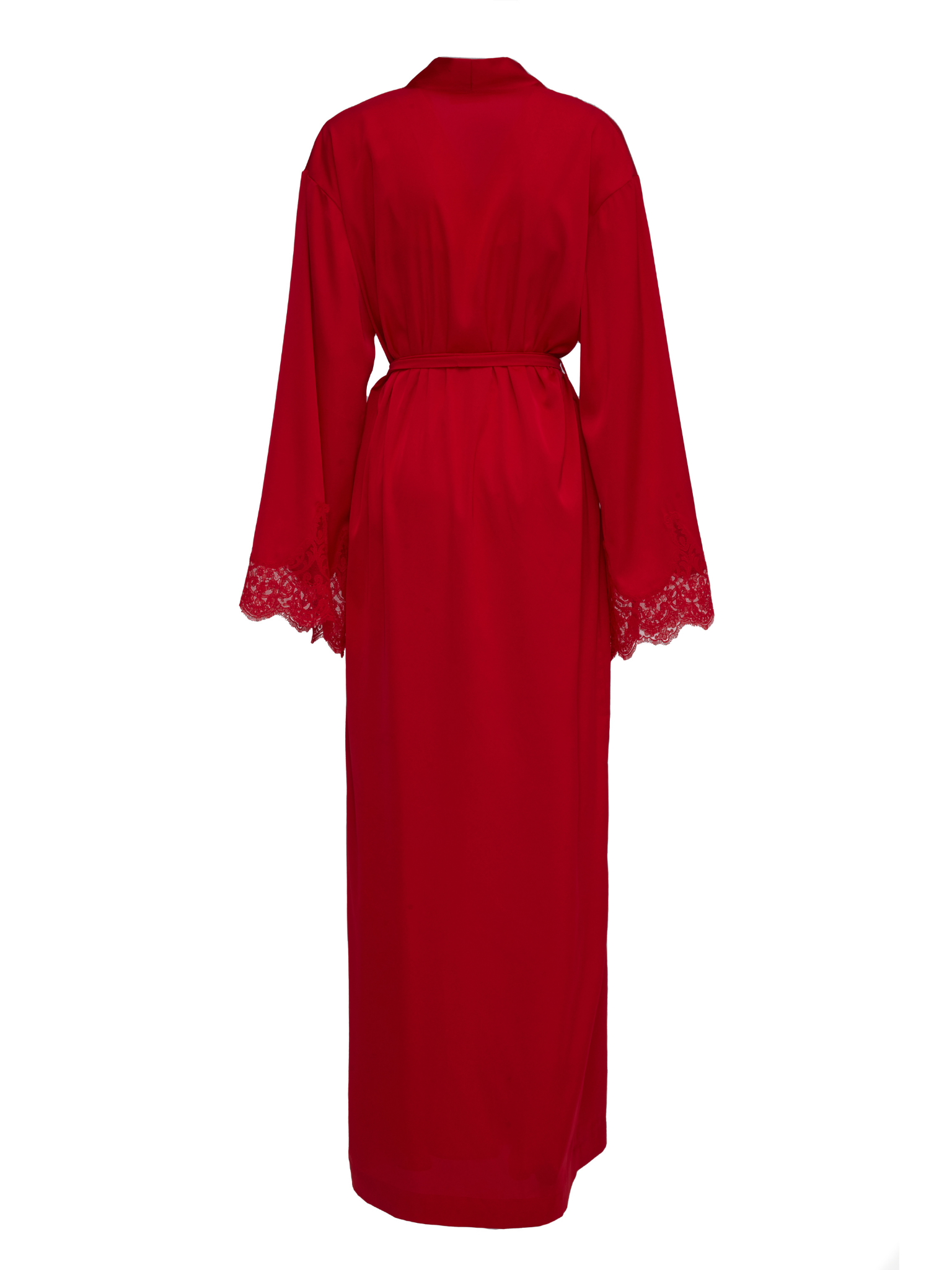 Estelle Red Lace Robe - Long