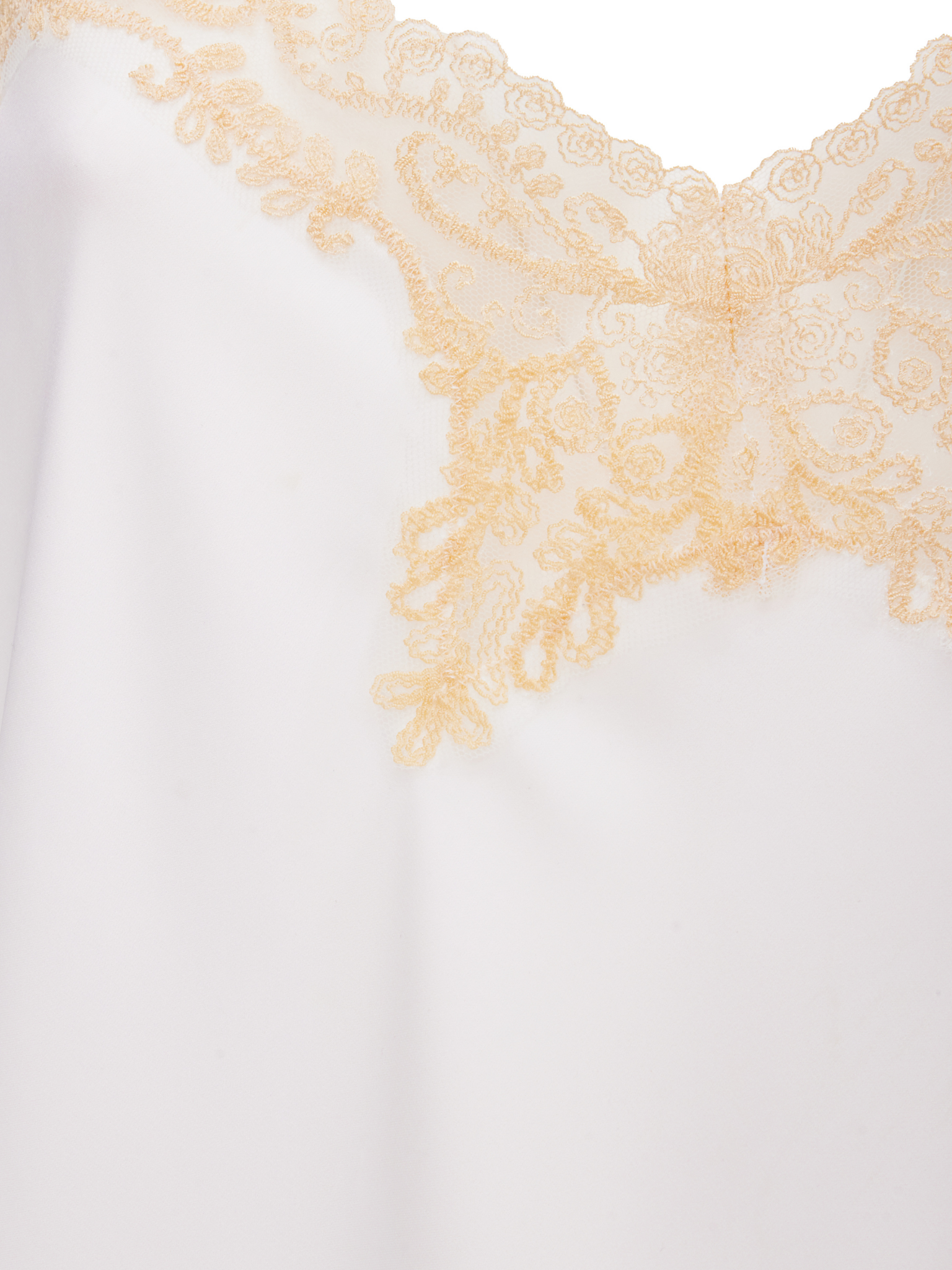 Diana White/Gold Lace Slip - Long